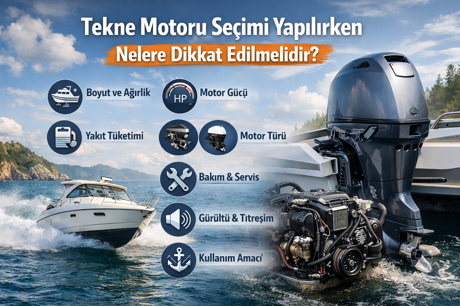 Tekne Motoru Seçimi Yapılırken Nelere Dikkat Edilmelidir?
