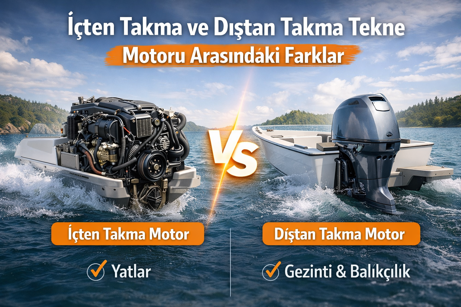 İçten Takma ve Dıştan Takma Tekne Motoru Arasındaki Farklar
